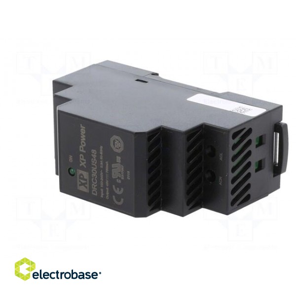 Power supply: switched-mode | for DIN rail | 30W | 48VDC | 750mA | 90% image 2