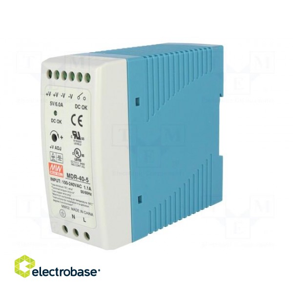 Power supply: switched-mode | 30W | 5VDC | 5÷6VDC | 6A | 85÷264VAC | 300g paveikslėlis 2