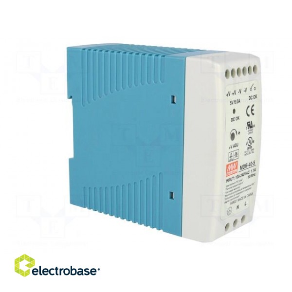 Power supply: switched-mode | 30W | 5VDC | 5÷6VDC | 6A | 85÷264VAC | 300g paveikslėlis 8