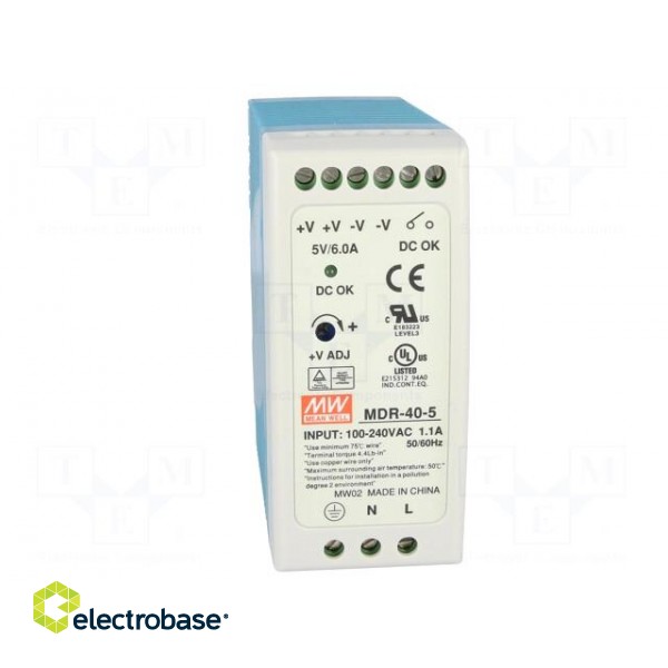 Power supply: switched-mode | 30W | 5VDC | 5÷6VDC | 6A | 85÷264VAC | 300g image 9