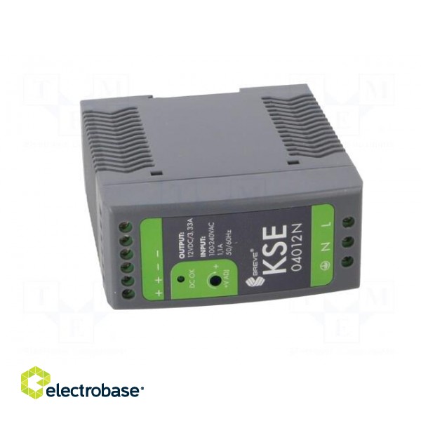 Power supply: switched-mode | for DIN rail | 40W | 12VDC | 3.3A | IP20 image 9
