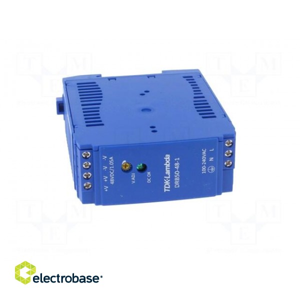 Power supply: switched-mode | for DIN rail | 50W | 48VDC | 1.05A | DRB image 9