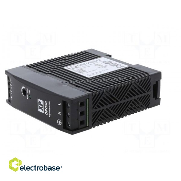 Power supply: switched-mode | for DIN rail | 50W | 12VDC | 4A | 86% image 2