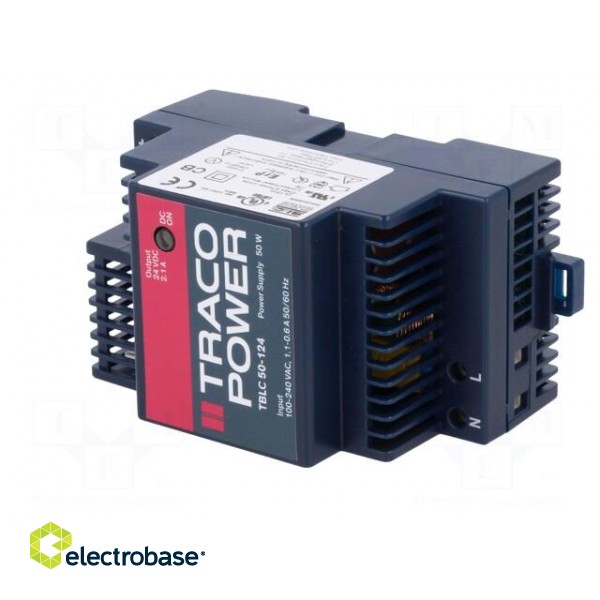 Power supply: switched-mode | 50W | 24VDC | 24÷28VDC | 2.1A | 85÷264VAC image 2