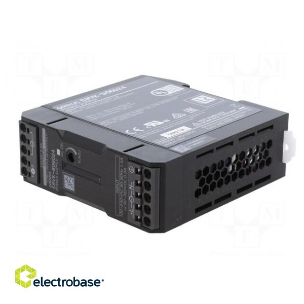 Power supply: switched-mode | for DIN rail | 60W | 24VDC | 2.5A | OUT: 1 фото 2