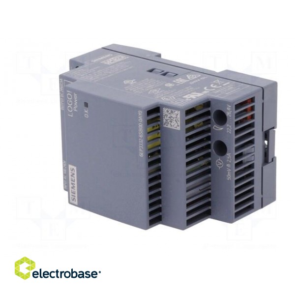 Power supply: switched-mode | 60W | 24VDC | 2.5A | 85÷264VAC | IP20 image 2