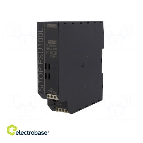 Power supply: switched-mode | 60W | 24VDC | 2.5A | 93÷131/187÷264VAC image 2
