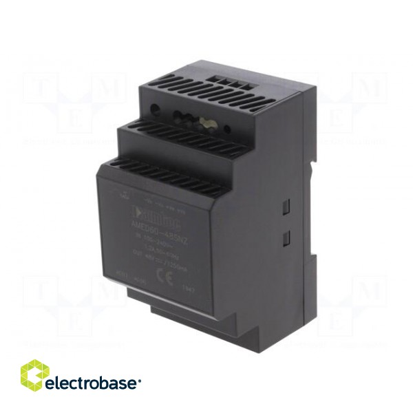 Power supply: switched-mode | 60W | 48VDC | 1.25A | 85÷264VAC | 175g image 1