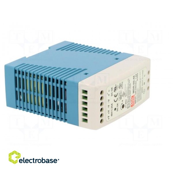 Power supply: switched-mode | 60W | 48VDC | 48÷56VDC | 1.25A | 330g фото 8