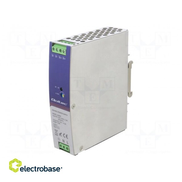 Power supply: switched-mode | for DIN rail | 75W | 12VDC | 6.3A | IP20 paveikslėlis 1