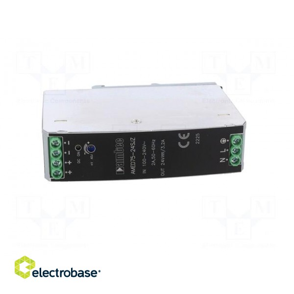 Power supply: switched-mode | for DIN rail | 75W | 24VDC | 3.2A | 89% paveikslėlis 9