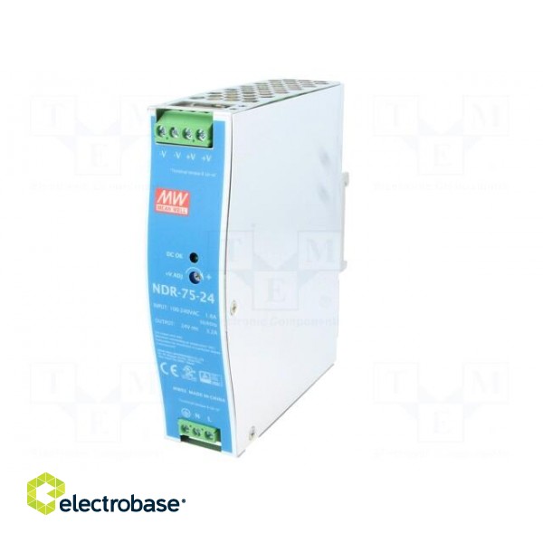 Power supply: switched-mode | 76.8W | 24VDC | 24÷28VDC | 3.2A | 510g image 2