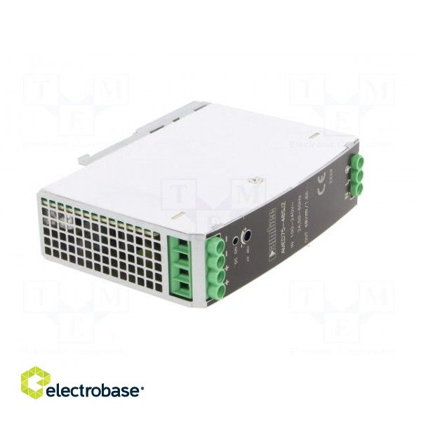 Power supply: switched-mode | for DIN rail | 75W | 48VDC | 1.6A | 90% фото 8