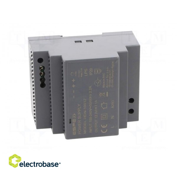 Power supply: switched-mode | for DIN rail | 90W | 12VDC | 7.1A | OUT: 1 image 9