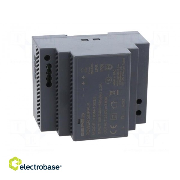 Power supply: switched-mode | for DIN rail | 90W | 24VDC | 3.83A | 89% фото 9