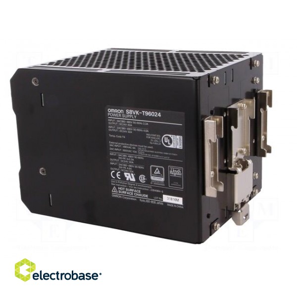 Power supply: switched-mode | for DIN rail | 960W | 24VDC | 40A | OUT: 1 image 4