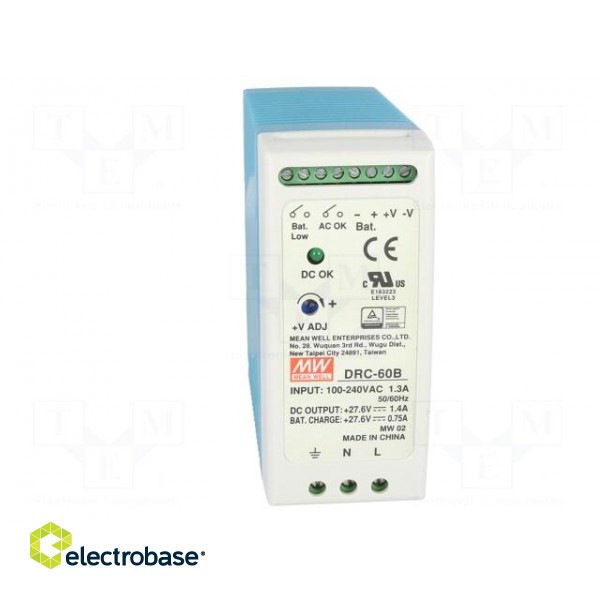 Power supply: switched-mode | buffer | 59.34W | 27.6VDC | 27.6VDC image 9