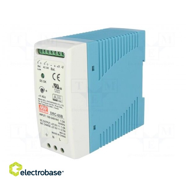 Power supply: switched-mode | buffer | 59.34W | 27.6VDC | 27.6VDC image 2
