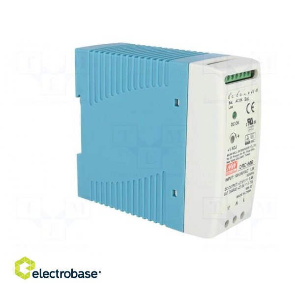 Power supply: switched-mode | buffer | 59.34W | 27.6VDC | 27.6VDC image 8