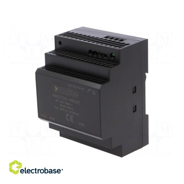 Power supply: switched-mode | 100W | 48VDC | 2.1A | 85÷264VAC | 235g фото 1