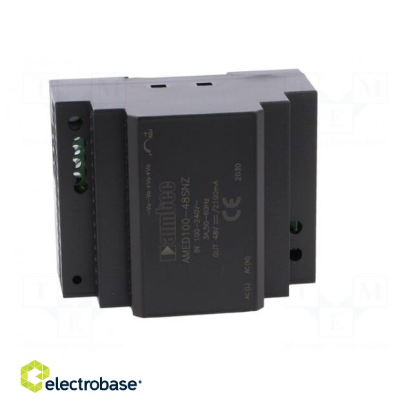 Power supply: switched-mode | for DIN rail | 100W | 48VDC | 2.1A | 90% image 9