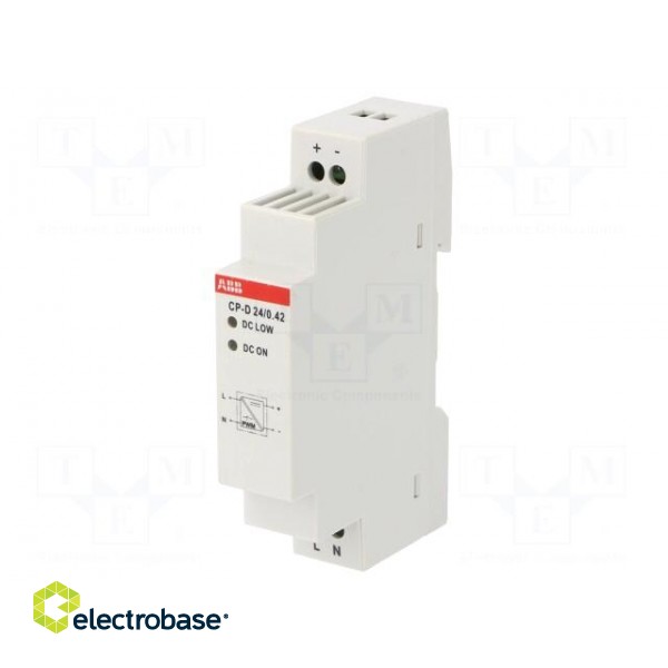 Power supply: switched-mode | for DIN rail | 10W | 24VDC | 420mA image 1