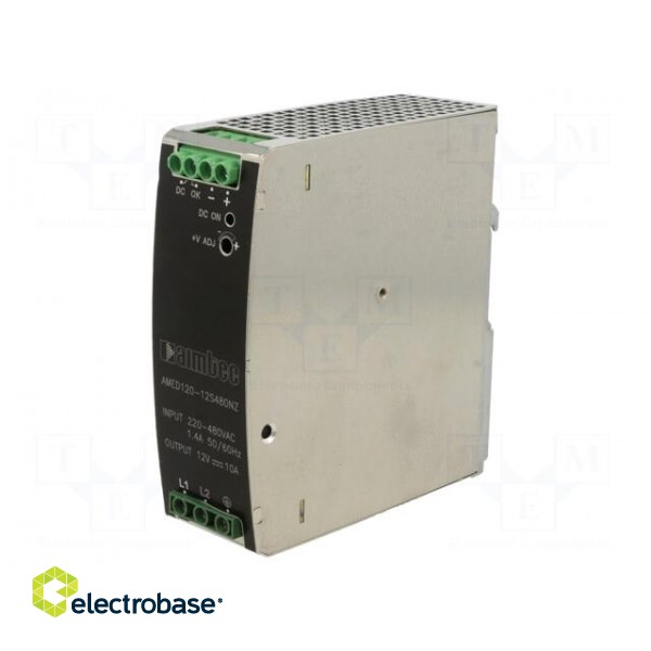 Power supply: switched-mode | for DIN rail | 120W | 12VDC | 10A | 89%