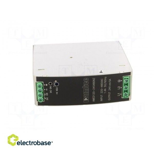 Power supply: switched-mode | for DIN rail | 120W | 24VDC | 5A | 91% image 9