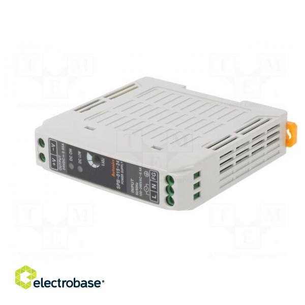Power supply: switched-mode | for DIN rail | 15.6W | 24VDC | 650mA image 2