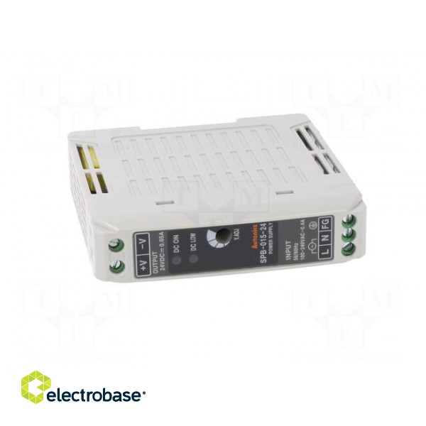 Power supply: switched-mode | for DIN rail | 15.6W | 24VDC | 650mA paveikslėlis 9
