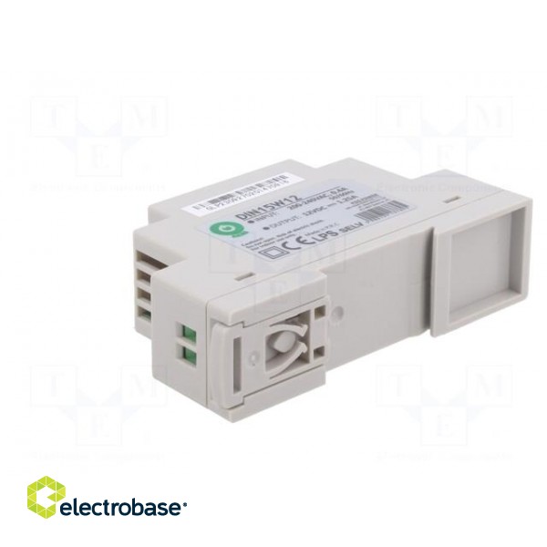 Power supply: switched-mode | for DIN rail | 15W | 12VDC | 0÷1.25A image 4