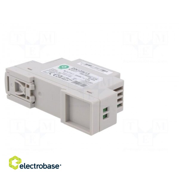 Power supply: switched-mode | for DIN rail | 15W | 15VDC | 0÷1A | OUT: 1 paveikslėlis 6