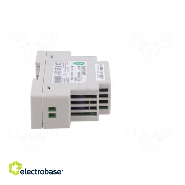 Power supply: switched-mode | for DIN rail | 15W | 15VDC | 0÷1A | OUT: 1 фото 7