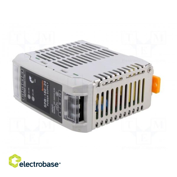 Power supply: switched-mode | for DIN rail | 180W | 24VDC | 7.5A | IP20 image 2