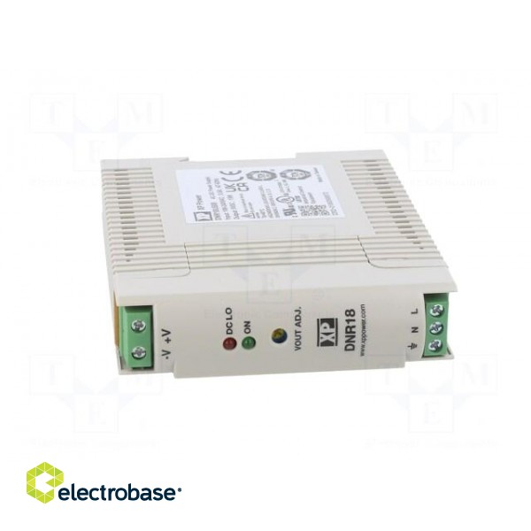 Power supply: switched-mode | for DIN rail | 18W | 5VDC | 3A | -20÷70°C paveikslėlis 9