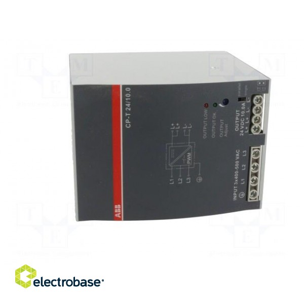 Power supply: switched-mode | for DIN rail | 240W | 24VDC | 10A | OUT: 1 paveikslėlis 9