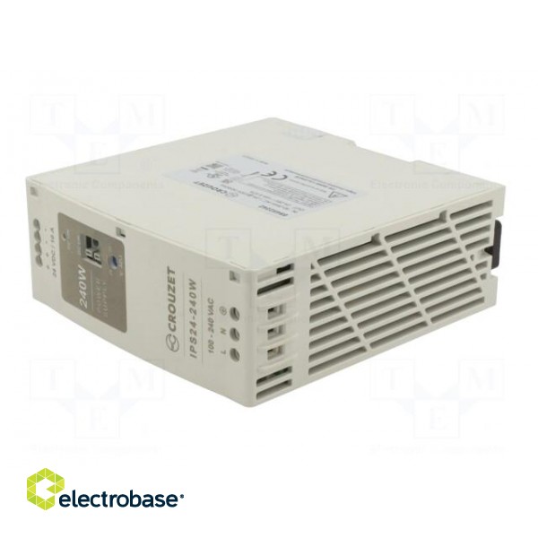 Power supply: switched-mode | for DIN rail | 240W | 24VDC | 10A | 93% image 2