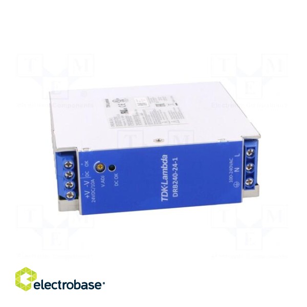 Power supply: switched-mode | for DIN rail | 240W | 24VDC | 10A | DRB фото 9