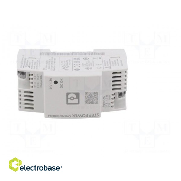 Power supply: switched-mode | for DIN rail | 24VDC | 1.3A | IP20 | 88% image 10
