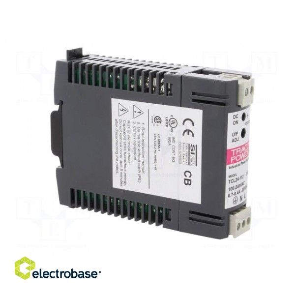 Power supply: switched-mode | for DIN rail | 24W | 12VDC | 2A | IP20 image 8