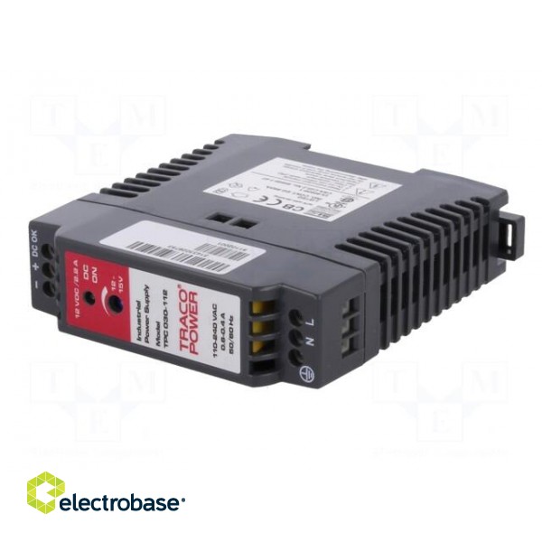 Power supply: switched-mode | 26W | 12VDC | 12÷15VDC | 2.2A | 85÷264VAC image 2