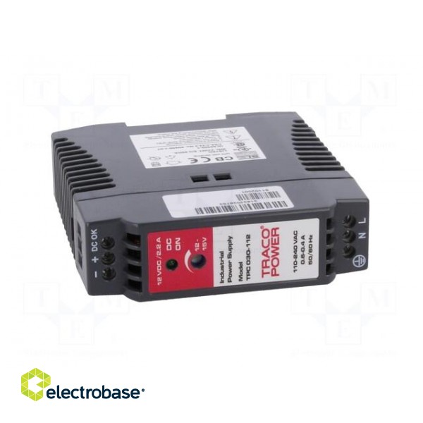 Power supply: switched-mode | 26W | 12VDC | 12÷15VDC | 2.2A | 85÷264VAC image 9