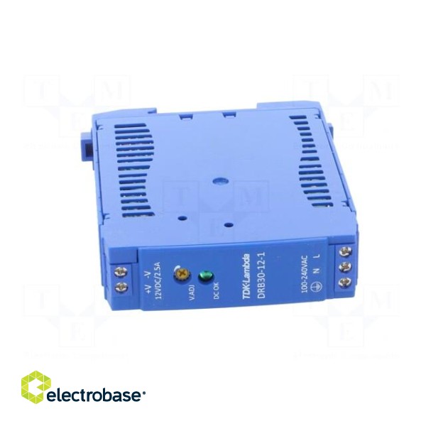 Power supply: switched-mode | for DIN rail | 30W | 12VDC | 2.5A | DRB image 9