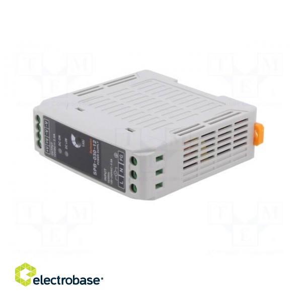 Power supply: switched-mode | for DIN rail | 30W | 12VDC | 2.5A | IP20 image 2