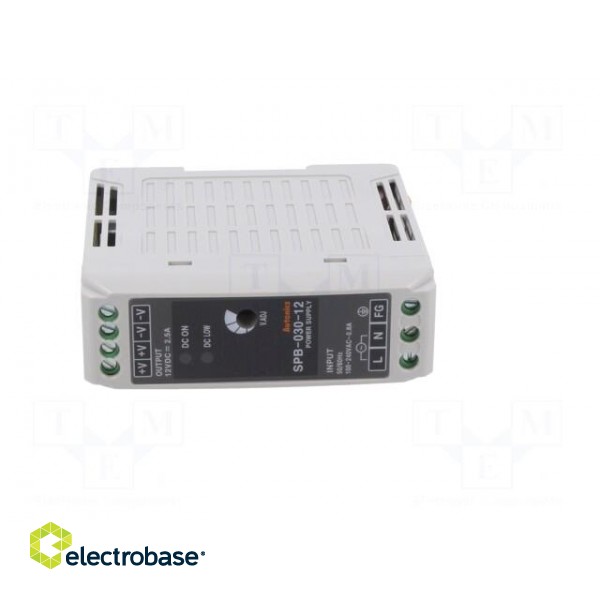 Power supply: switched-mode | for DIN rail | 30W | 12VDC | 2.5A | IP20 paveikslėlis 9