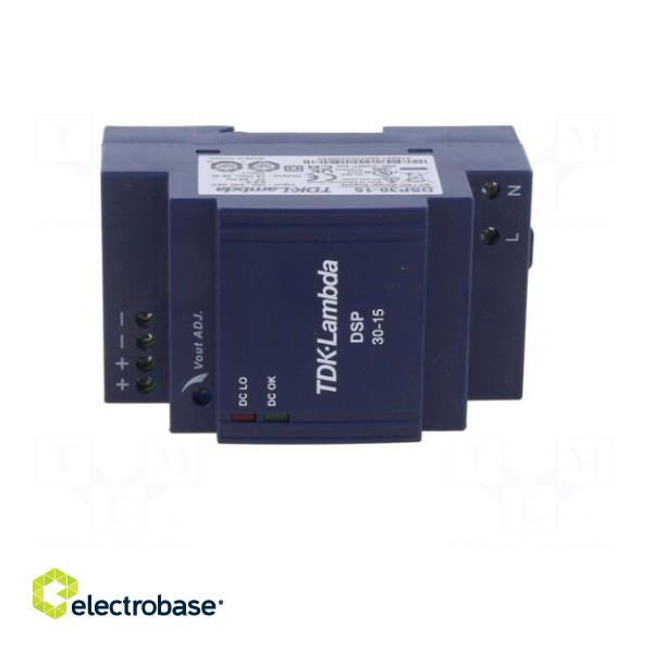 Power supply: switched-mode | for DIN rail | 30W | 15VDC | 2A | 83% image 9