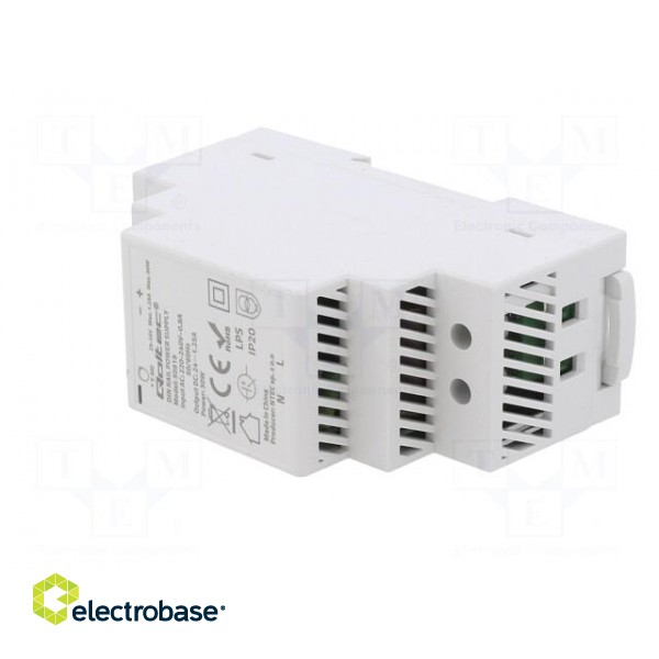Power supply: switched-mode | for DIN rail | 30W | 24VDC | 1.25A | IP20 paveikslėlis 2