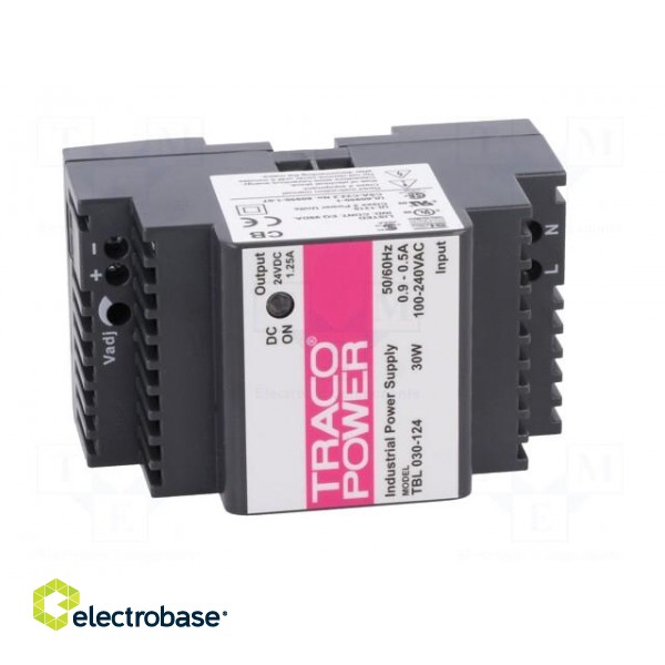 Power supply: switched-mode | for DIN rail | 30W | 24VDC | 1.25A | 83% image 10
