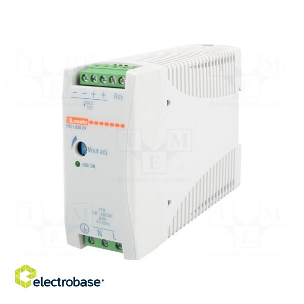 Power supply: switched-mode | 30W | 24VDC | 1.25A | 85÷264VAC | 336g image 1
