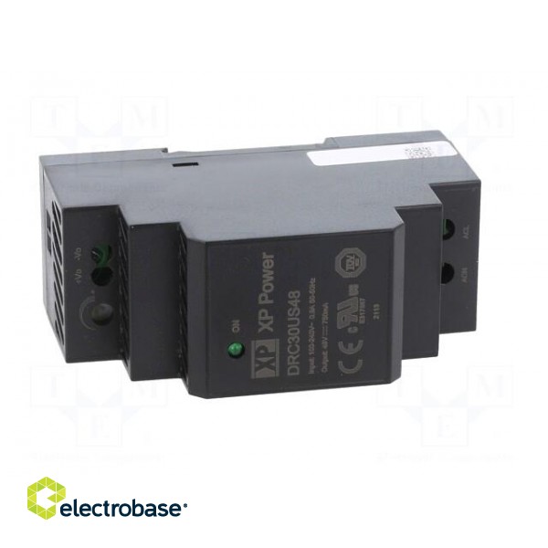 Power supply: switched-mode | for DIN rail | 30W | 48VDC | 750mA | 90% image 9
